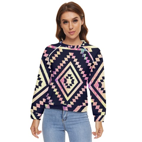 Cute Neon Aztec Galaxy Women s Long Sleeve Raglan T-shirt by nateshop