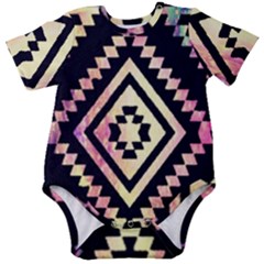 Cute Neon Aztec Galaxy Baby Short Sleeve Bodysuit by nateshop