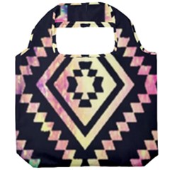 Cute Neon Aztec Galaxy Foldable Grocery Recycle Bag by nateshop