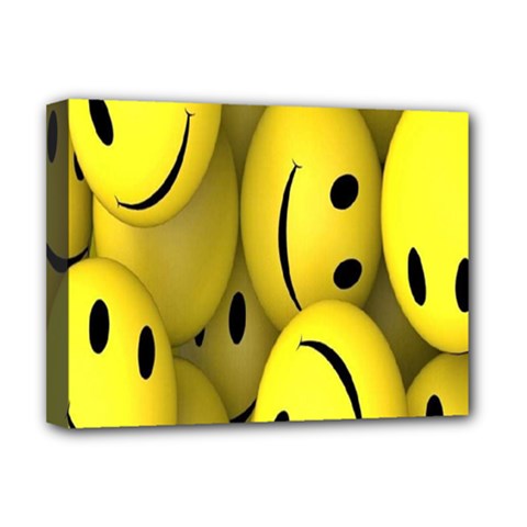 Emoji, Colour, Faces, Smile, Wallpaper Deluxe Canvas 16  X 12  (stretched)  by nateshop