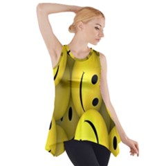 Emoji, Colour, Faces, Smile, Wallpaper Side Drop Tank Tunic by nateshop