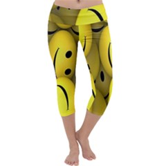 Emoji, Colour, Faces, Smile, Wallpaper Capri Yoga Leggings