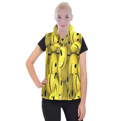 Emoji, Colour, Faces, Smile, Wallpaper Women s Button Up Vest by nateshop