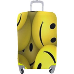 Emoji, Colour, Faces, Smile, Wallpaper Luggage Cover (large) by nateshop