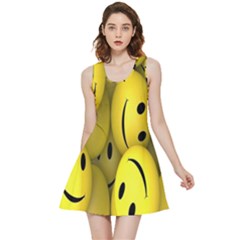 Emoji, Colour, Faces, Smile, Wallpaper Inside Out Reversible Sleeveless Dress by nateshop