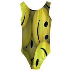 Emoji, Colour, Faces, Smile, Wallpaper Kids  Cut-out Back One Piece Swimsuit by nateshop