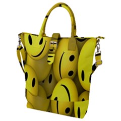 Emoji, Colour, Faces, Smile, Wallpaper Buckle Top Tote Bag by nateshop