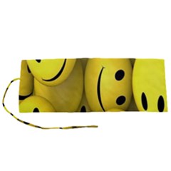 Emoji, Colour, Faces, Smile, Wallpaper Roll Up Canvas Pencil Holder (s) by nateshop