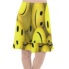 Emoji, Colour, Faces, Smile, Wallpaper Fishtail Chiffon Skirt by nateshop