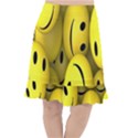 Emoji, Colour, Faces, Smile, Wallpaper Fishtail Chiffon Skirt View1