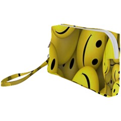 Emoji, Colour, Faces, Smile, Wallpaper Wristlet Pouch Bag (small) by nateshop