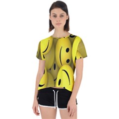 Emoji, Colour, Faces, Smile, Wallpaper Open Back Sport T-shirt by nateshop