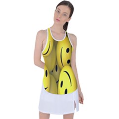 Emoji, Colour, Faces, Smile, Wallpaper Racer Back Mesh Tank Top by nateshop