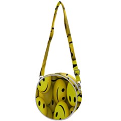 Emoji, Colour, Faces, Smile, Wallpaper Crossbody Circle Bag by nateshop