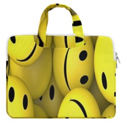 Emoji, Colour, Faces, Smile, Wallpaper Macbook Pro 13  Double Pocket Laptop Bag