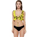 Emoji, Colour, Faces, Smile, Wallpaper Low Cut Ruffle Edge Bikini Top View1