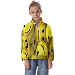 Emoji, Colour, Faces, Smile, Wallpaper Kids  Half Zip Hoodie by nateshop