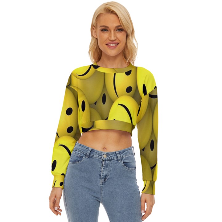 Emoji, Colour, Faces, Smile, Wallpaper Lightweight Long Sleeve Sweatshirt