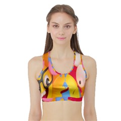 Emojis, Emoji, Hd Phone Wallpaper Sports Bra With Border by nateshop