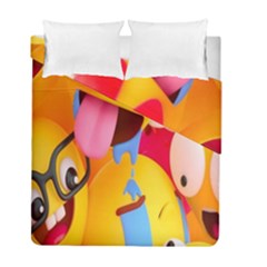 Emojis, Emoji, Hd Phone Wallpaper Duvet Cover Double Side (full/ Double Size) by nateshop