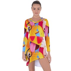 Emojis, Emoji, Hd Phone Wallpaper Asymmetric Cut-out Shift Dress