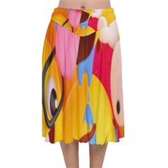 Emojis, Emoji, Hd Phone Wallpaper Velvet Flared Midi Skirt by nateshop