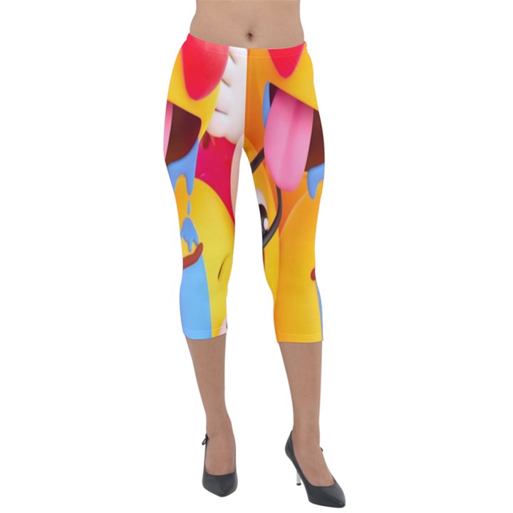 Emojis, Emoji, Hd Phone Wallpaper Lightweight Velour Capri Leggings 