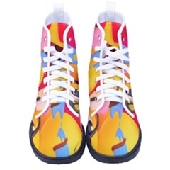 Emojis, Emoji, Hd Phone Wallpaper Women s High-top Canvas Sneakers by nateshop