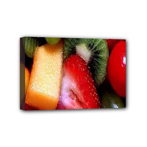 Fruits, Food, Green, Red, Strawberry, Yellow Mini Canvas 6  X 4  (stretched) by nateshop