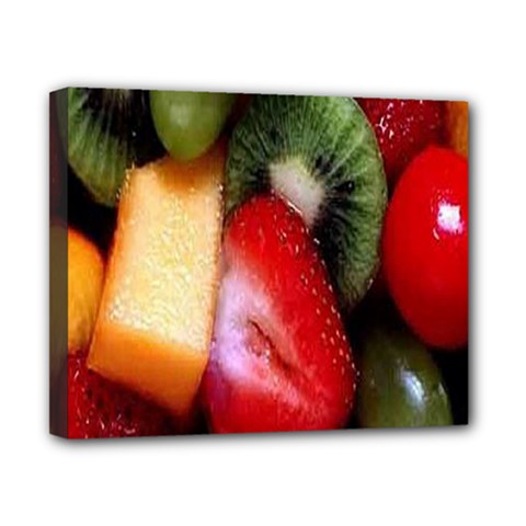 Fruits, Food, Green, Red, Strawberry, Yellow Canvas 10  X 8  (stretched) by nateshop