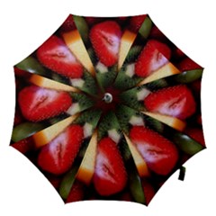 Fruits, Food, Green, Red, Strawberry, Yellow Hook Handle Umbrellas (medium) by nateshop