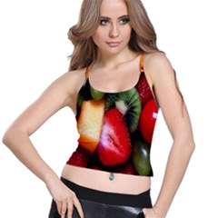 Fruits, Food, Green, Red, Strawberry, Yellow Spaghetti Strap Bra Top by nateshop