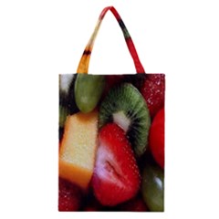 Fruits, Food, Green, Red, Strawberry, Yellow Classic Tote Bag by nateshop