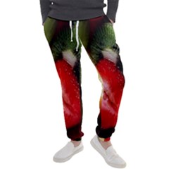 Fruits, Food, Green, Red, Strawberry, Yellow Men s Jogger Sweatpants by nateshop