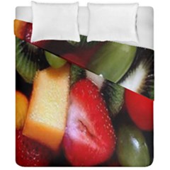 Fruits, Food, Green, Red, Strawberry, Yellow Duvet Cover Double Side (california King Size) by nateshop