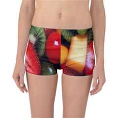 Fruits, Food, Green, Red, Strawberry, Yellow Reversible Boyleg Bikini Bottoms by nateshop