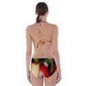 Fruits, Food, Green, Red, Strawberry, Yellow Cut-Out One Piece Swimsuit View2