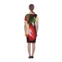 Fruits, Food, Green, Red, Strawberry, Yellow Classic Short Sleeve Midi Dress View2