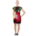 Fruits, Food, Green, Red, Strawberry, Yellow Cap Sleeve Bodycon Dress View2