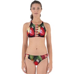 Fruits, Food, Green, Red, Strawberry, Yellow Perfectly Cut Out Bikini Set by nateshop