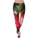 Fruits, Food, Green, Red, Strawberry, Yellow Velvet Leggings View1