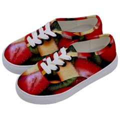 Fruits, Food, Green, Red, Strawberry, Yellow Kids  Classic Low Top Sneakers by nateshop