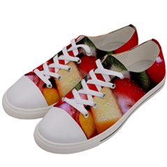 Fruits, Food, Green, Red, Strawberry, Yellow Men s Low Top Canvas Sneakers by nateshop