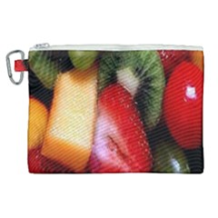 Fruits, Food, Green, Red, Strawberry, Yellow Canvas Cosmetic Bag (xl) by nateshop