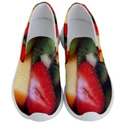 Fruits, Food, Green, Red, Strawberry, Yellow Men s Lightweight Slip Ons by nateshop