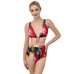 Fruits, Food, Green, Red, Strawberry, Yellow Tied Up Two Piece Swimsuit by nateshop