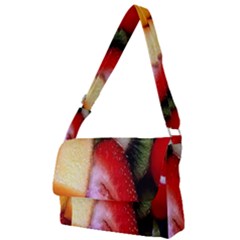 Fruits, Food, Green, Red, Strawberry, Yellow Full Print Messenger Bag (s) by nateshop