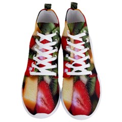 Fruits, Food, Green, Red, Strawberry, Yellow Men s Lightweight High Top Sneakers by nateshop