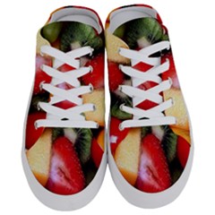 Fruits, Food, Green, Red, Strawberry, Yellow Half Slippers by nateshop