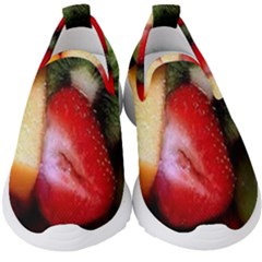 Fruits, Food, Green, Red, Strawberry, Yellow Kids  Slip On Sneakers by nateshop